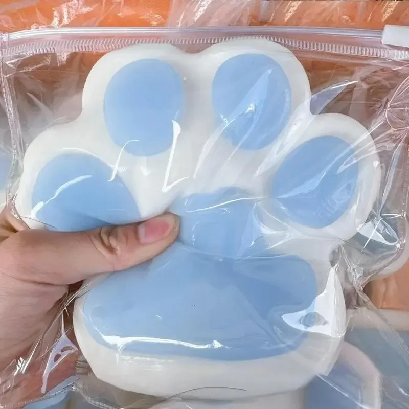Grande gato pata squeeze brinquedo macio pegajoso silicone pvc alívio do estresse descompressão pitada brinquedo para adultos crianças alívio do estresse brinquedos