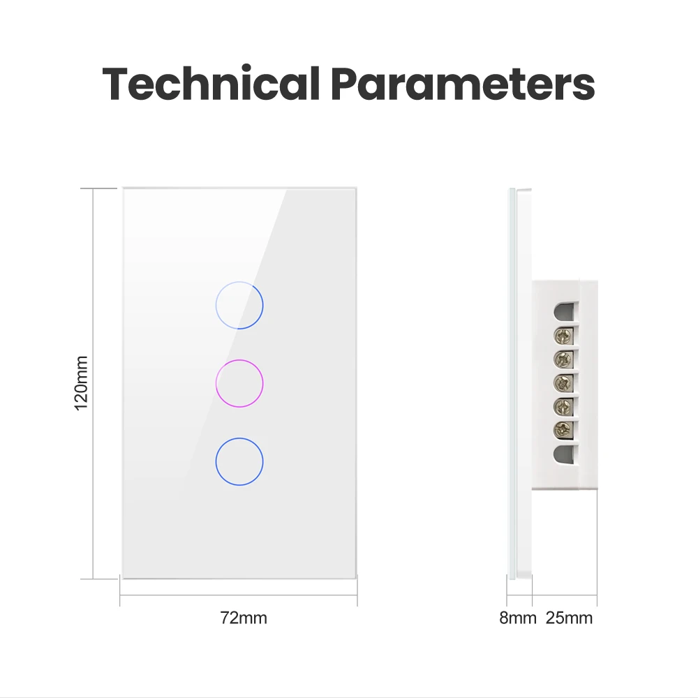 Interruptor de luz inteligente avatto tuya zigbee, interruptor de toque de parede smart life app controle remoto funciona com alexa google home