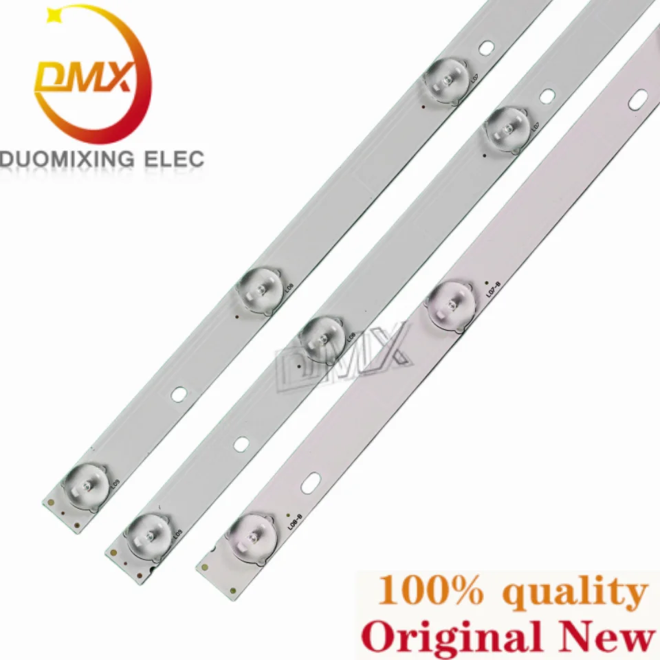 3 pz/lotto per Leroy 43 l35 striscia lampada JS-D-JP4320-091EC/081EC E43F2000 9 luci + 8 luci + 9 luci 6V striscia di retroilluminazione TV LCD