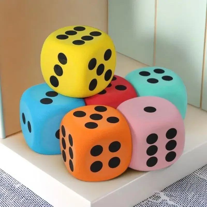 Dados de espuma grandes de 80mm, dados de seis lados para crianças, brinquedo de contagem, auxiliares de aprendizagem para classe, jogo de tabuleiro, ensino de matemática, 1 peça