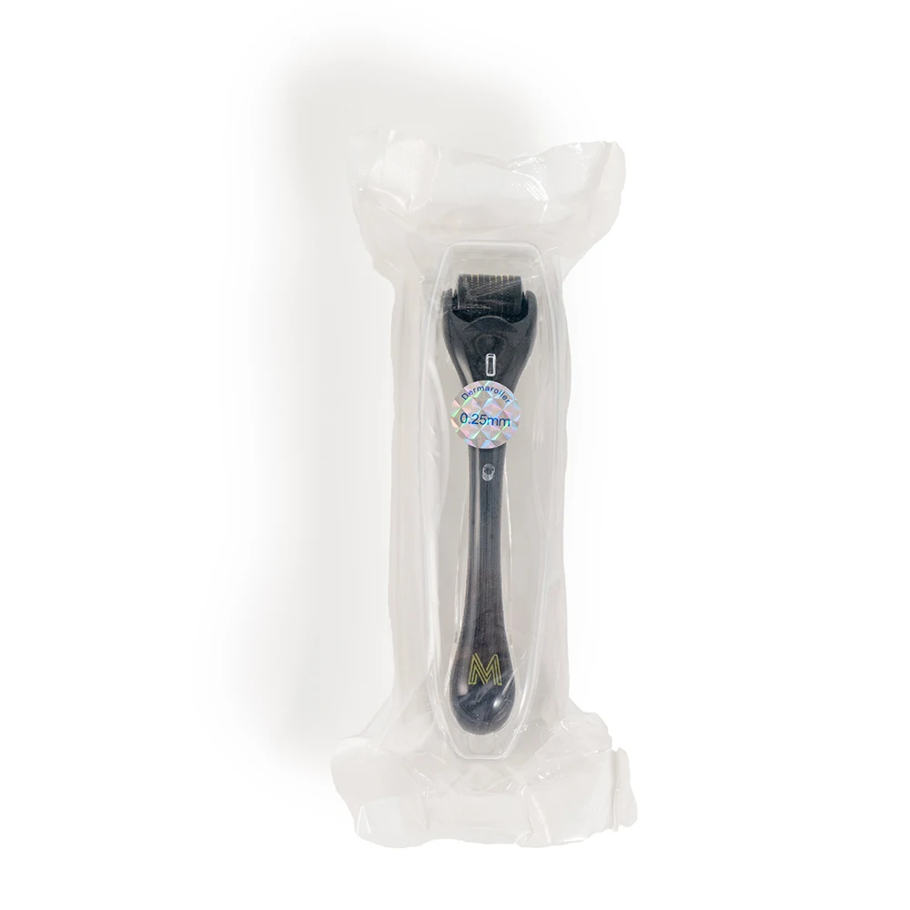 Dr. Caneta Gold Derma Roller com 540 microagulhas de titânio para rosto e corpo, rolo de barba para cabelo e barba