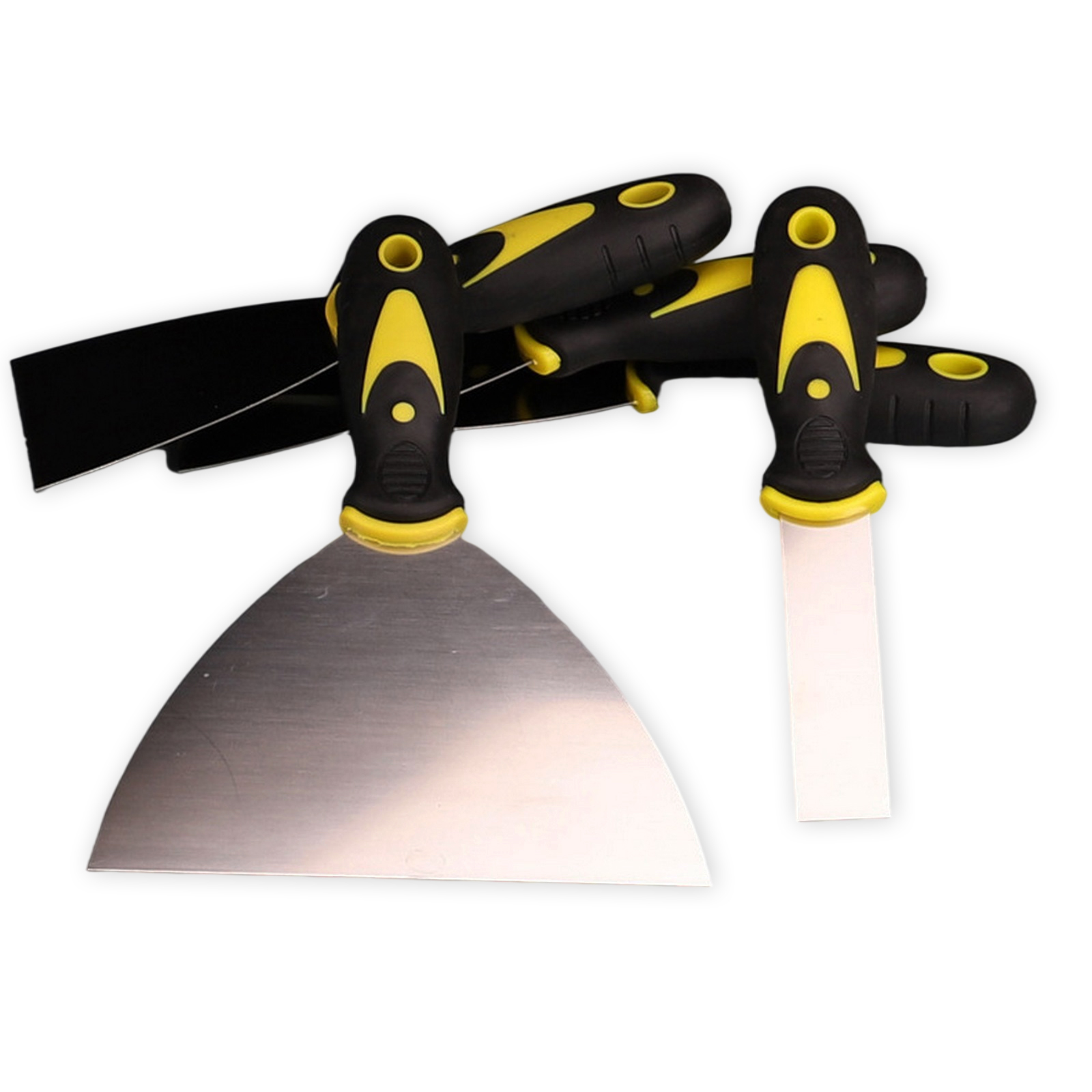 8 pz/set in acciaio inox bicolore spatola spatola pulizia spatola coltelli Batch coltelli kit strumento di costruzione coltello per intonacatura