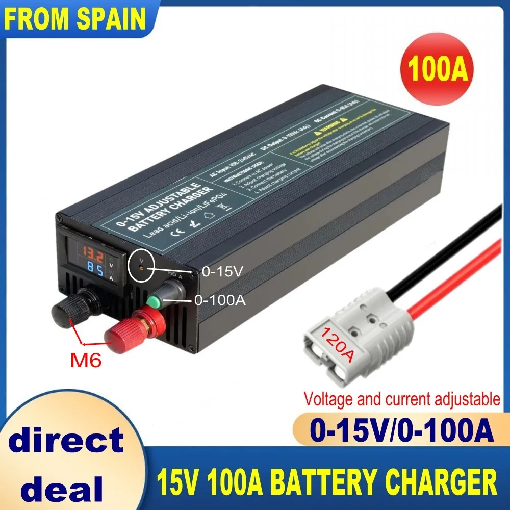 12V Lifepo4 Pin Sạc 30A 40a 60a Cao Cấp Sạc Nhanh Pin Lithium Charger14.6V 12.6V Pin Adapter