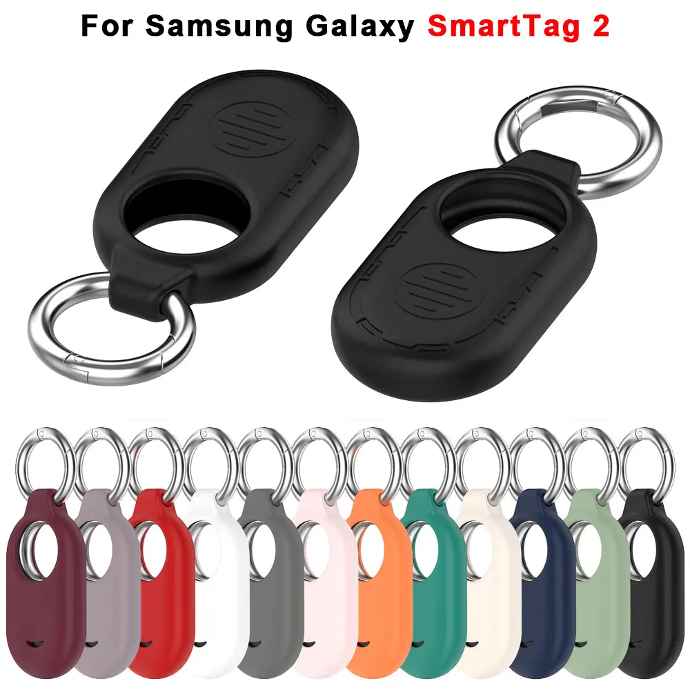 For Samsung Galaxy SmartTag 2 Locator Case Keychain Anti-lost Cover Sleeve Protective Case For Smart Tag 2 Soft Silicone Case