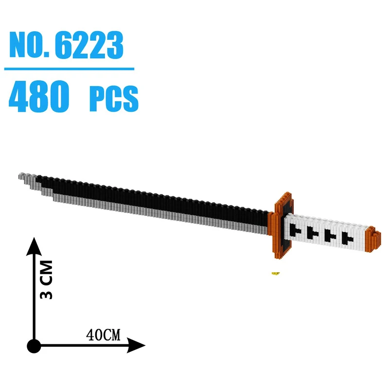 480 ชิ้น Samurai Sword Building Blocks Ninja Blade Katana ญี่ปุ่นอะนิเมะผีเสื้อ Nichirin มีดอิฐของเล่นสําหรับเด็กผู้ใหญ่