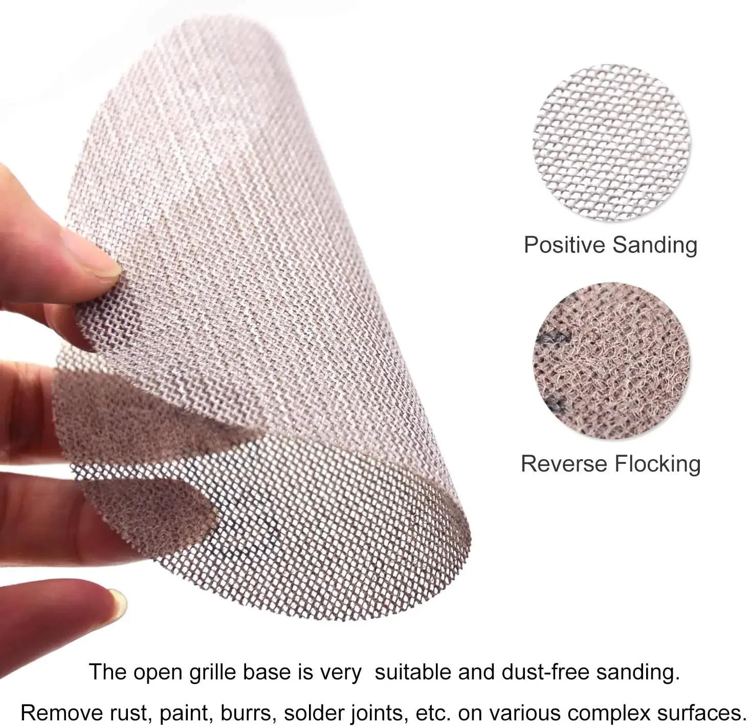 15pcs 5 นิ้ว 125 มม.แผ่นขัดตาข่าย Hook & LOOP Abrasive ฝุ่นฟรีตารางขัดกระดาษ Anti-Blocking บดกระดาษทรายสําหรับรถยนต์