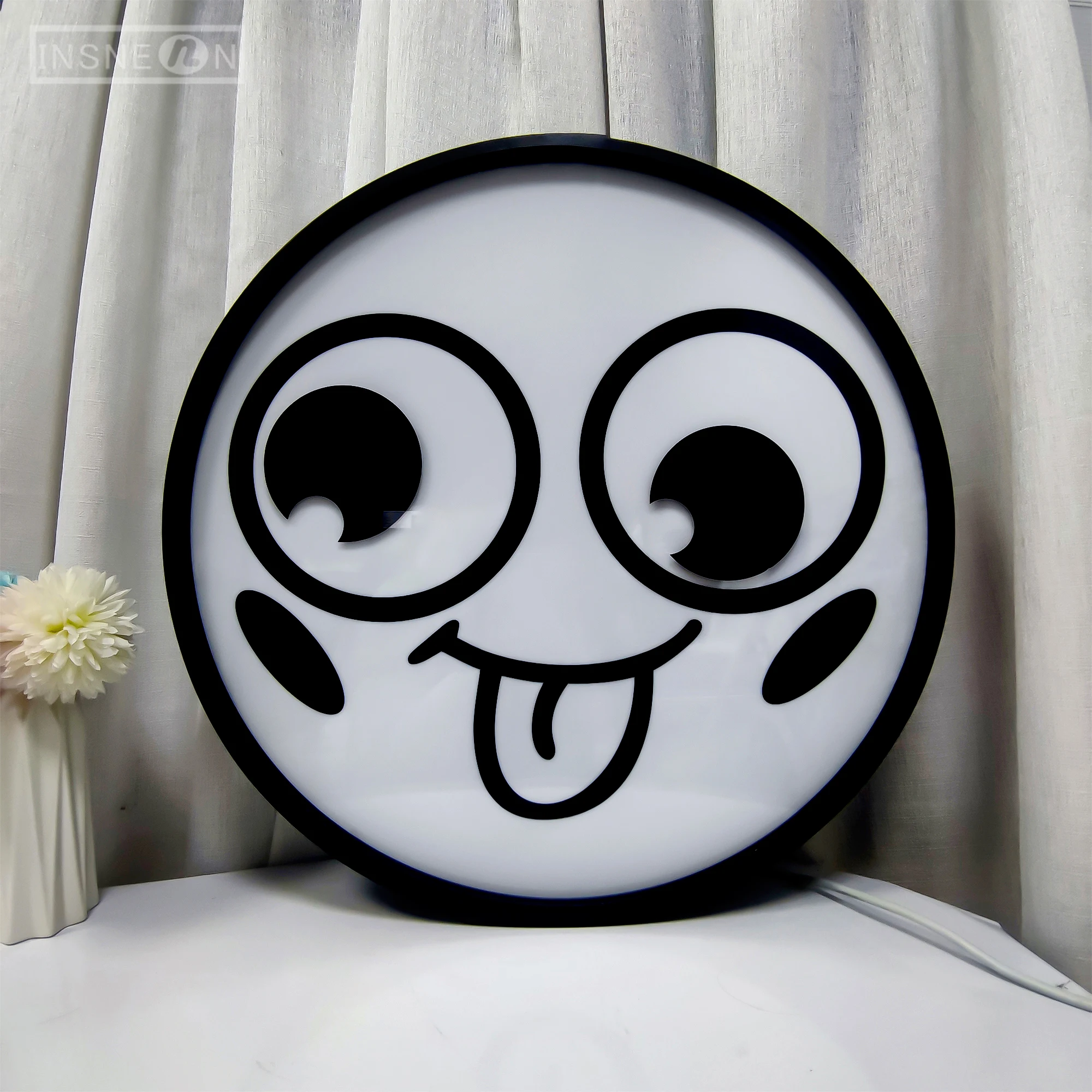 New Product Big Eyes Moving Frontlit Custom Size Light Box Wall Dynamic Led box for Advertising