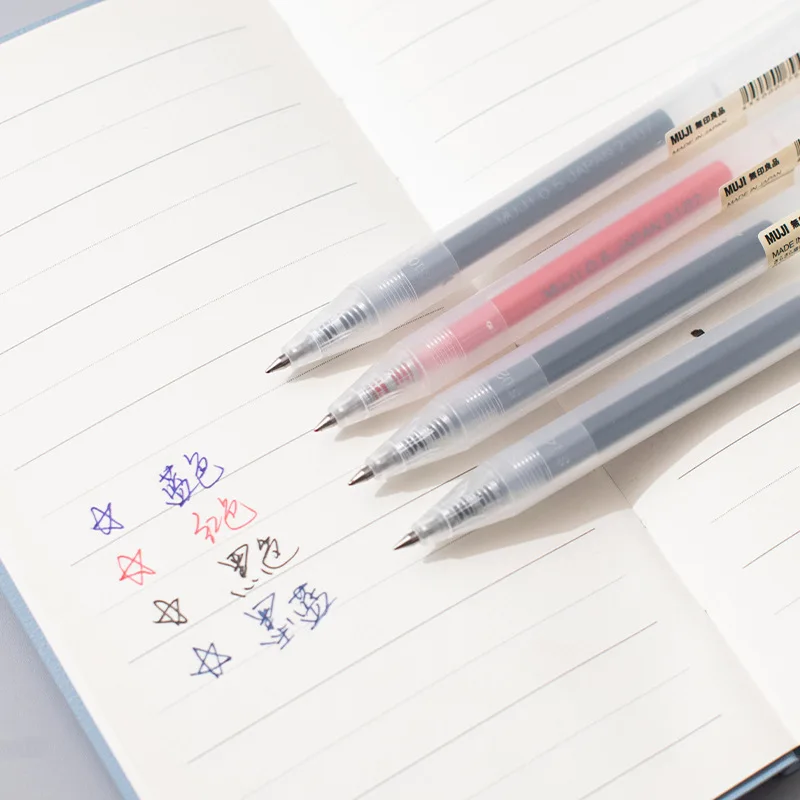 5/3 unids/set 0,5mm MUJIs bolígrafo de Gel Kawaii tinta negra/roja/azul bolígrafo de Color japonés Oficina escuela lindo bolígrafo recargas papelería