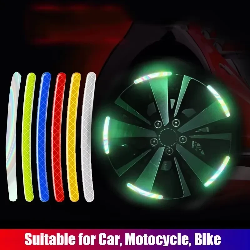 Auto Radnabe Reflektierende Streifen Aufkleber Fahren Sicherheit Reifen Dekor Warnung Aufkleber Warnung Reflektierende Band Auto Zubehör
