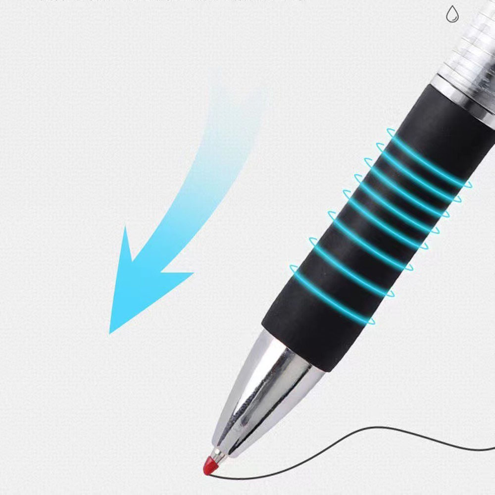 13Pcs Set Ballpen Retractable Gel Pens Black Red Blue Ink 0.5mm Ballpoint Replaceable Refills Office School Supplies Stationery