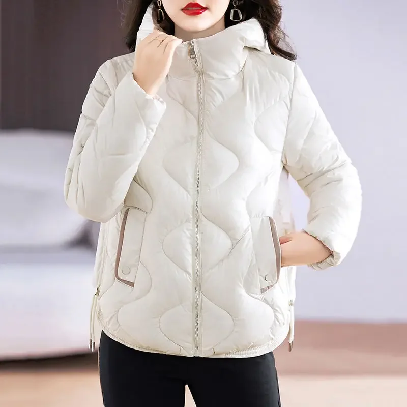 เสื้อคลุมมีฮู้ดสำหรับผู้หญิง4XL เสื้อผ้าแนวสตรีทหนาเก็บ MODE Korea อุ่นชุดใส่สบายๆชุดใส่เสื้อคลุมฤดูหนาวกันลม