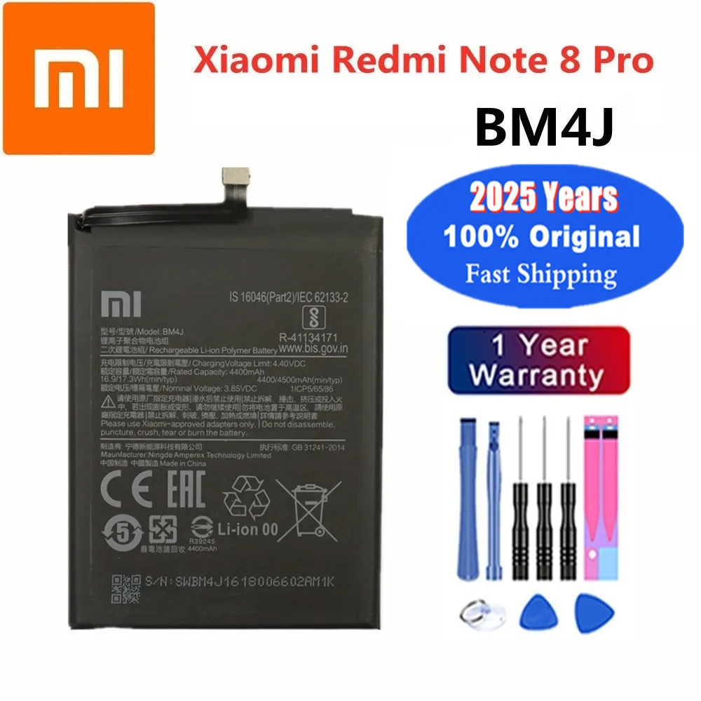 2025 ปีแบตเตอรี่เดิมสําหรับXiaomi Mi Redmiหมายเหตุ 10 10S 10X 9 9S 9T K30 K40 K20 8 8T 7 5 5A Pro POCO X3 M3 F3 F2 Proแบตเตอรี่