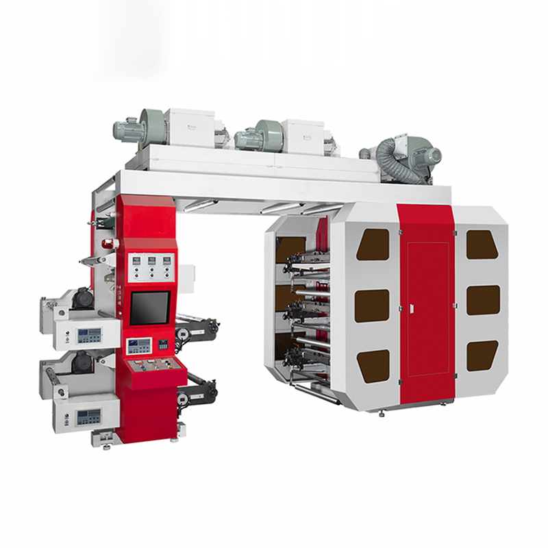 Mesin cetak Flexographic, JT-YTB61000, bahan rol tipe tumpuk otomatis 6 warna