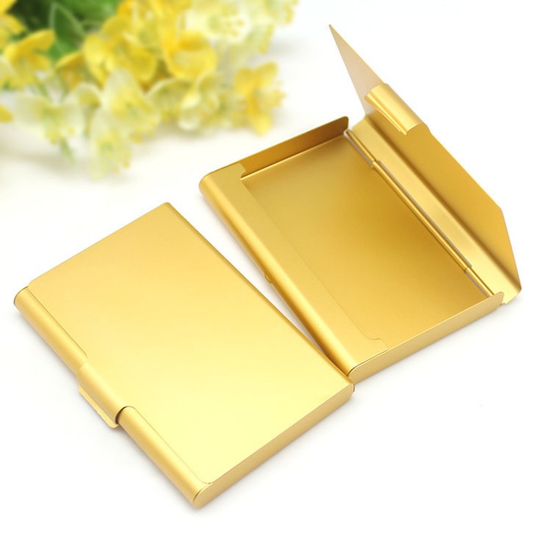 Candy Color Matel Business Card Organizer Box Office Tabletop Name Visiting Card Holder Case ID Bank Credit Cards Storange Box