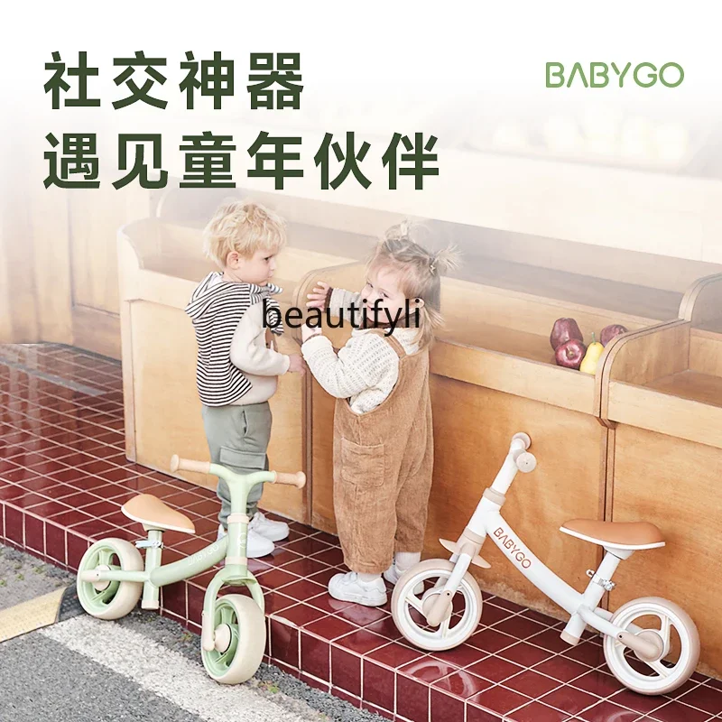 1〜3歳の子供用ライト付きバランスバイク,赤ちゃん用スライディングスクーター,フリーペダル