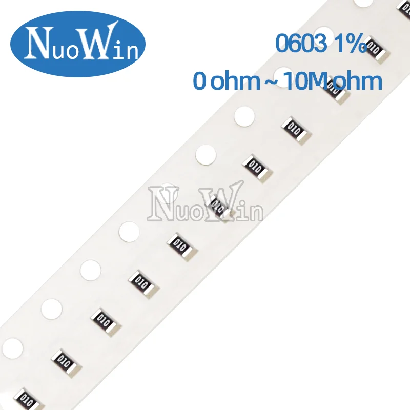 100 pçs/lote 0603 1% resistor 0R-10M 1K 2.2K 3.3K 4.7K 10K 22K 47K 100K 220K 470K 0 0.1 0.22 1 10 22 47 100 220 330 470 ohm 0.1W
