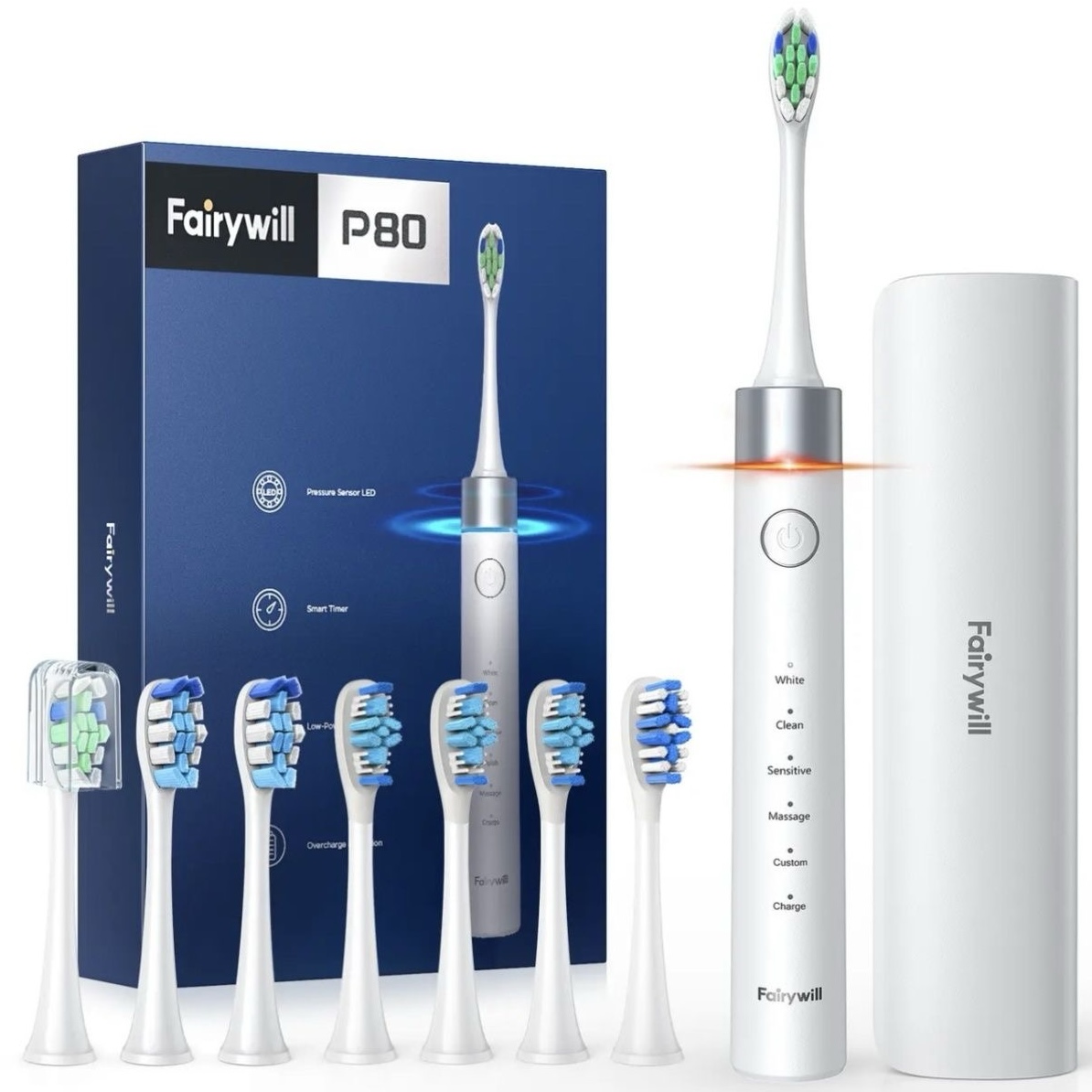 Насадки для электрических зубных щеток Fairywill P11 T9 P80