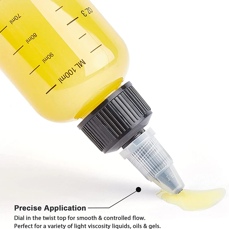 30ml-500ml Empty Hair Dye Bottle Measured Twist Top Cap Refillable Squeeze Container With Graduated Scale For Tattoo Pigment Ink