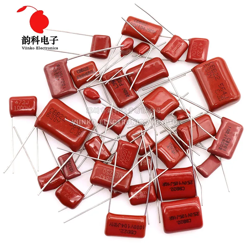 10 Chiếc 63V 100V 250V 400V 450V 630V 2000V CBB Polypropylene Phim Tụ Điện 101 103 104 105 125J 221 222 223 224 225 332 333 334