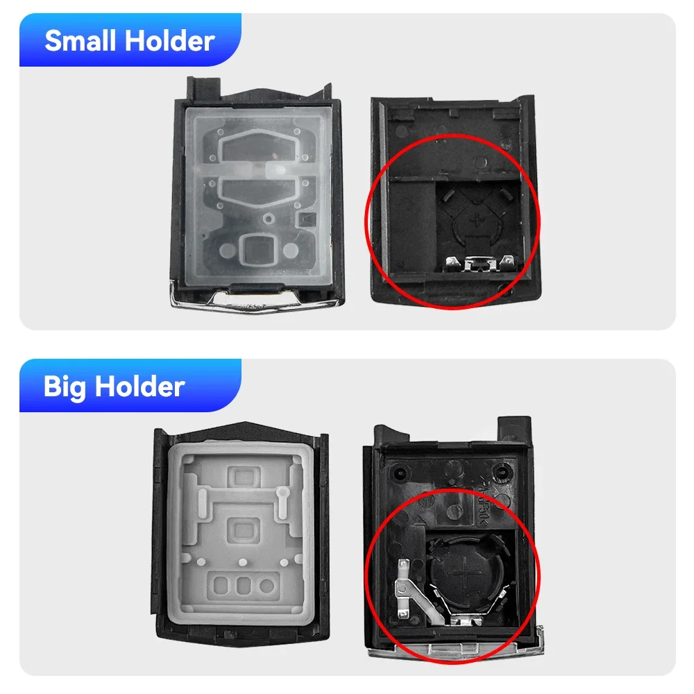 DANDKEY 2/3 Buttons Folding Flip Car Remote Key Shell Fob Case Cover For MAZDA 2 3 5 6 MX5 Uncut Blade With Battery Holder