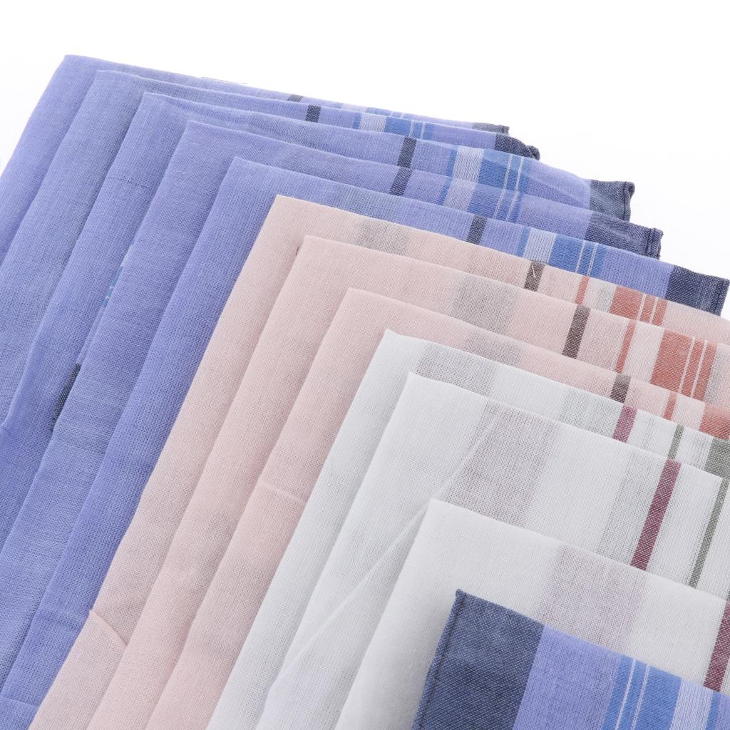 12 piezas de pañuelos de bolsillo de algodón surtidos para hombre, pañuelos de bolsillo con estampado a cuadros cuadrados suaves para fiesta de boda, pañuelos Vintage para hombre