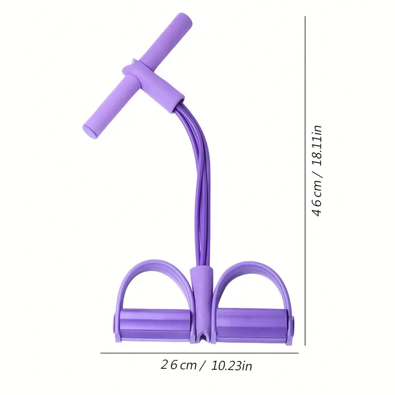 สี่หลอด Tensioner Multi-Functional ในครัวเรือนฟิตเนสโยคะท้อง Strengthening แถบยืดหยุ่นเชือก Sit-Up Assistive