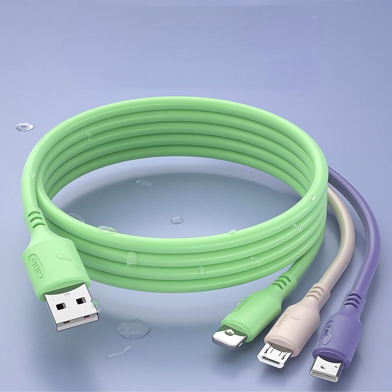 초고속 충전 케이블 3 In 1 Usb Type C Micro For Samsung Iphone ProMax Xiaomi 야외 여행 휴대용