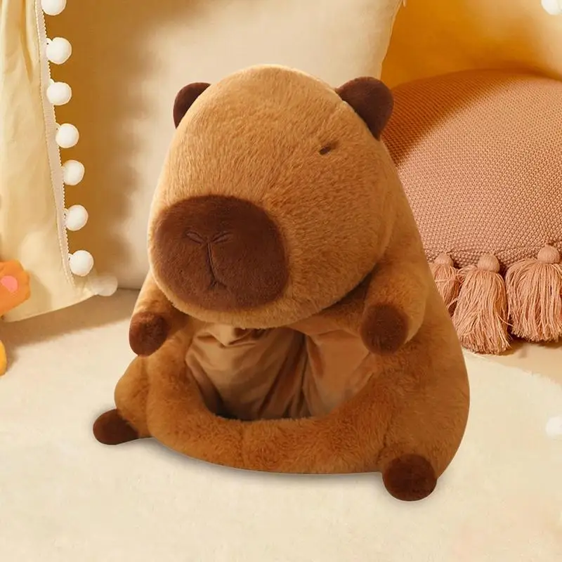 ตลก Capybara Headwear หมวกน่ารักนุ่ม Capybara Plush ฝาครอบหัวสัตว์ Masque การ์ตูน Headwear ตุ๊กตา Capybara หมวก