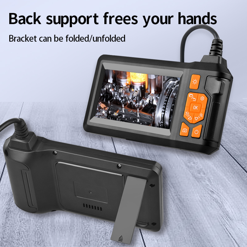 Câmera endoscópica industrial de lente dupla, vídeo digital de 4,3 polegadas, 8 mm, IP67, à prova d'água, câmera para tubo de drenagem de esgoto