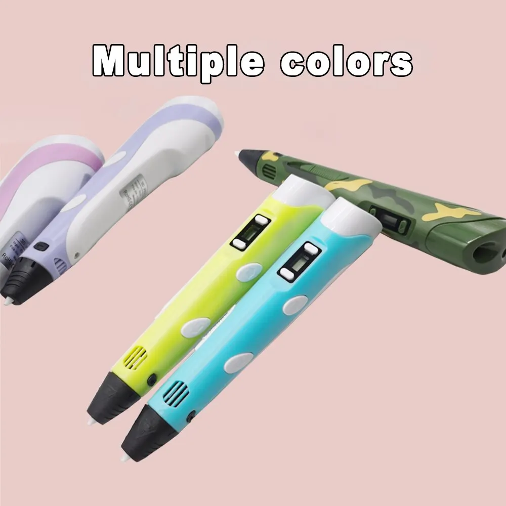 DIY Caneta de Impressão 3D para Crianças, Pintura Divertida Camuflagem, Tela LCD, Filamento PLA Compatível, Presente Brinquedos, 3 Dimensões