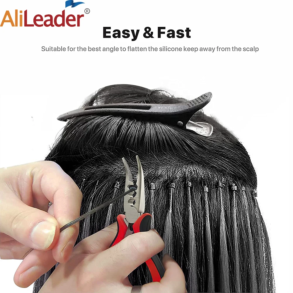 Alicates de punta curva para extensiones de cabello, herramientas profesionales para extensiones de cabello en forma de C, pinzas para extensiones de cabello, pinzas para quitar cápsulas