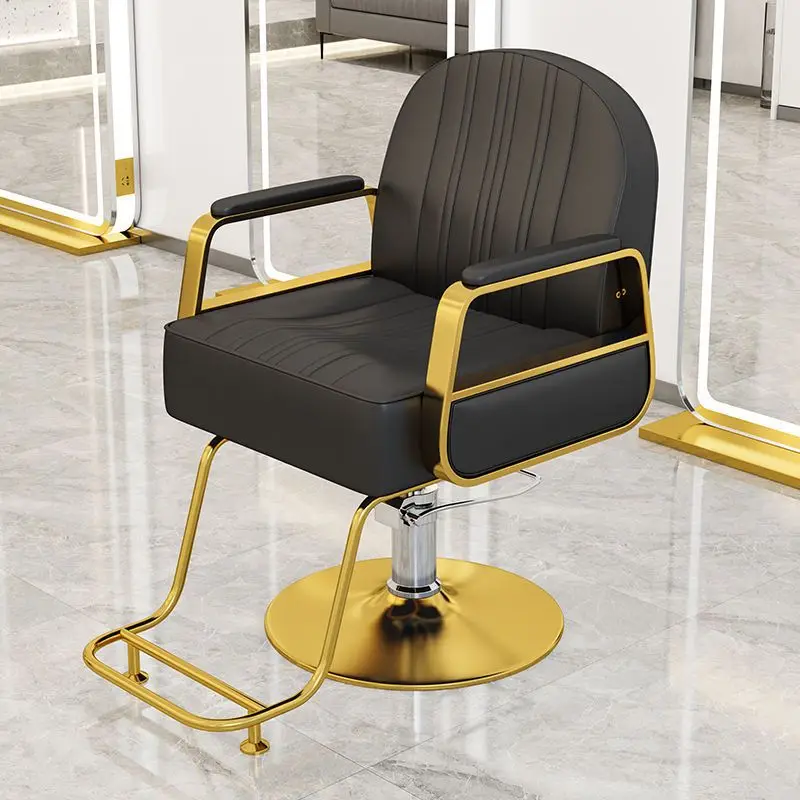 Luxuriöse ästhetische Friseurstühle, professionelle Pediküre, drehbar, höhenverstellbar, Friseurstuhl, Vanity Barberia Salonmöbel
