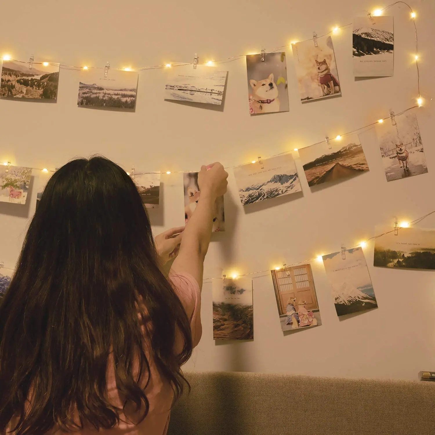 ไฟ LED นางฟ้าภาพคลิปไฟสตริง, USB/AA แบตเตอรี่ขับเคลื่อนไฟสตริง, ห้องนอน, คริสต์มาส, ปาร์ตี้, งานแต่งงาน, ตกแต่ง