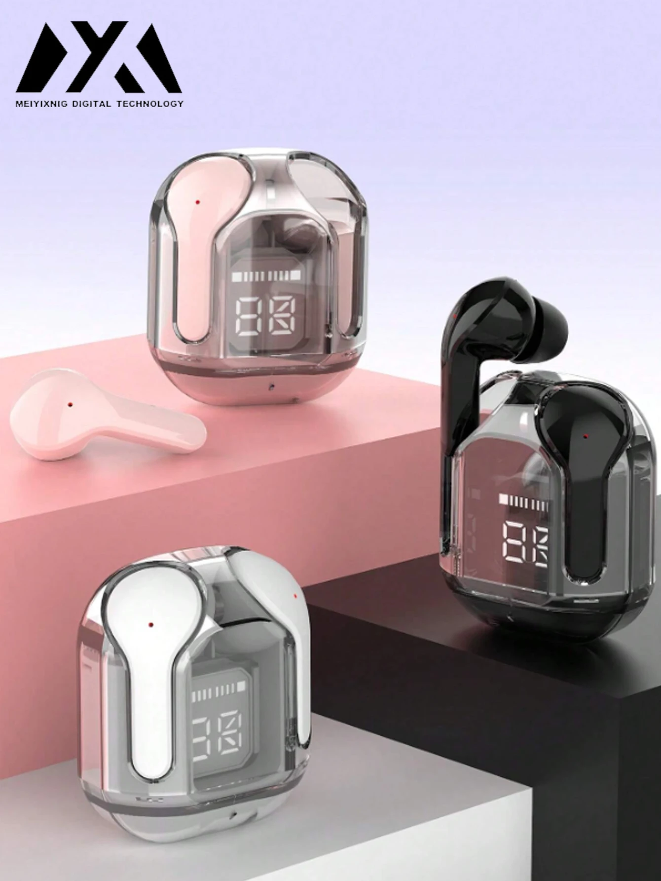Wireless earphones Air31, LED digital display high-definition microphone, 200mAh lithium battery capacity, link name "TWS"
