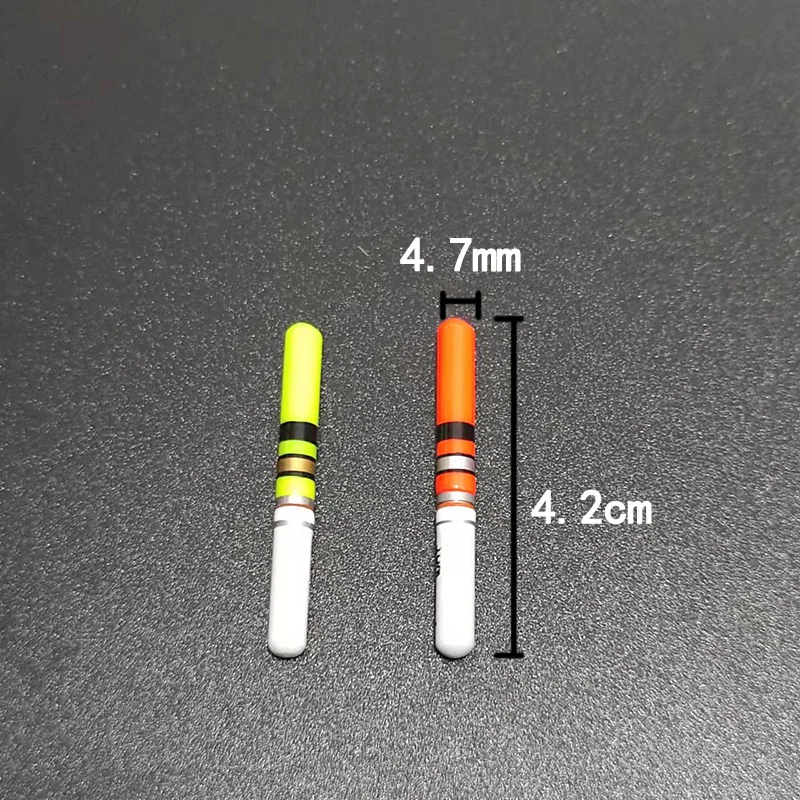 10 Uds. Palos de luz verde/rojo funciona con batería CR322 lámpara LED barra de luz luminosa accesorio de aparejos de pesca nocturna J553