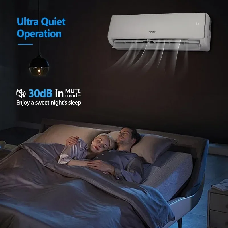 Wifi Mini Split Air Conditioner and Heater, Inverter Ductless Wall Mounted Air Conditioner Unit