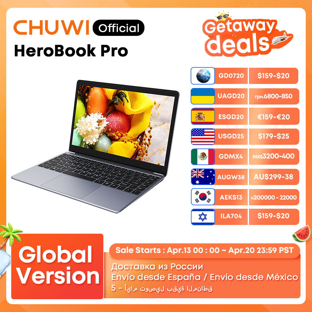 CHUWI Herobook Pro / Herobook Plus 노트북, 윈도우 11 노트북, 14.1 인치, 15.6 인치 FHD 인텔 N4020 LPDDR4, 8GB 256GB SSD 컴퓨터 PC