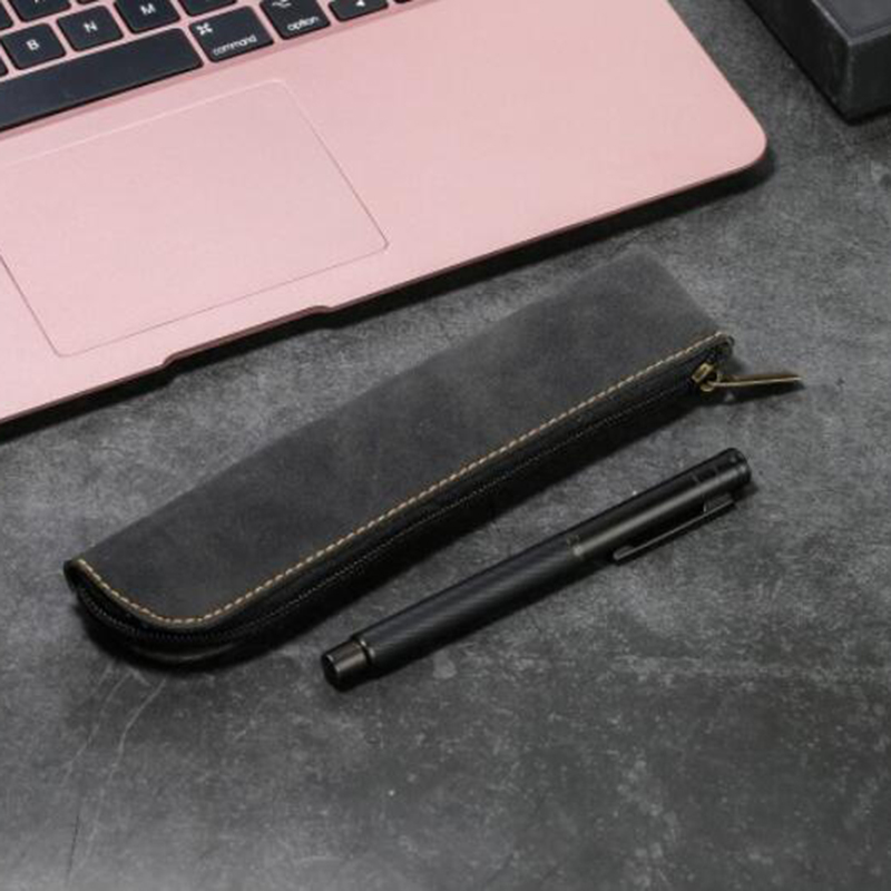 Große Kapazität Bleistift Tasche PU Leder Stift Hülse Schutzhülle Zipper Bleistift Beutel Stift Halter Student Schule Büro Liefert