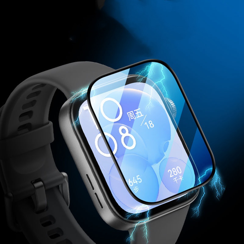 3D 曲面フィルム Huawei 社時計フィット 3 2 スマートウォッチアンチスクラッチフルスクリーンプロテクターアクセサリー Huawei 社時計 Fit3 ガラスなし