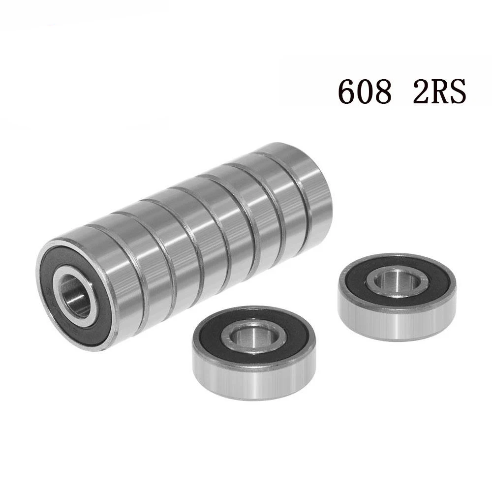 5/10 unids/set 608 2RS rodamiento de bolas ABEC-1 8X22X7mm rodamientos rígidos de bolas sellados de acero 608RS Z3V3 608-2RS 608rs rodamiento