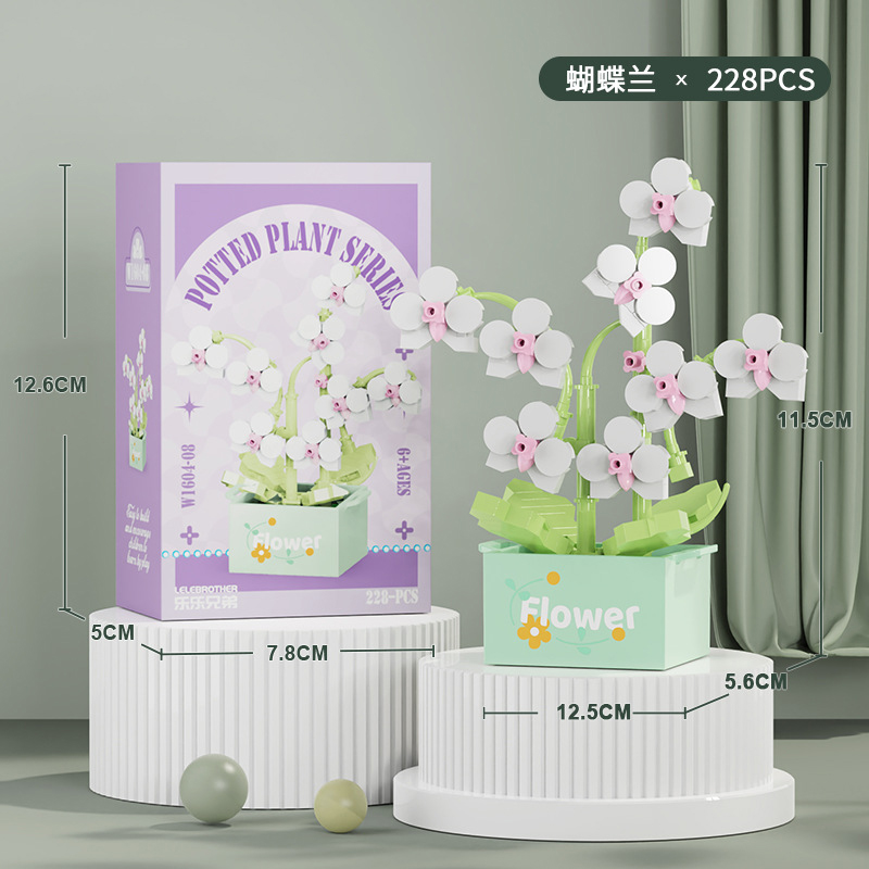 Ramo de flores Mini Diy juguetes de bloques de construcción para niños bloques para adultos Constructor Micro ladrillos conjunto de construcción regalo