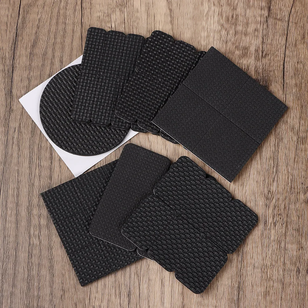 1/2/4/6/8/9/10Pcs Rubber Pads For Chair Legs Anti Slip Mat Bumper Damper Mute Square Self Adhesive Table Feet Floor Protector