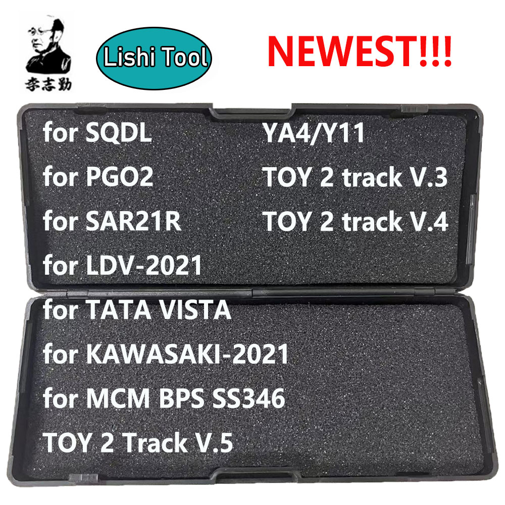 Lishi 2 in 1 TOY 2 トラック V.3/V.4/V.5 YA4/Y11 MCM BPS SS346 SQDL PGO2 LDV-2021 KAWASAKI-2021 SAR21R TATA VISTA 用