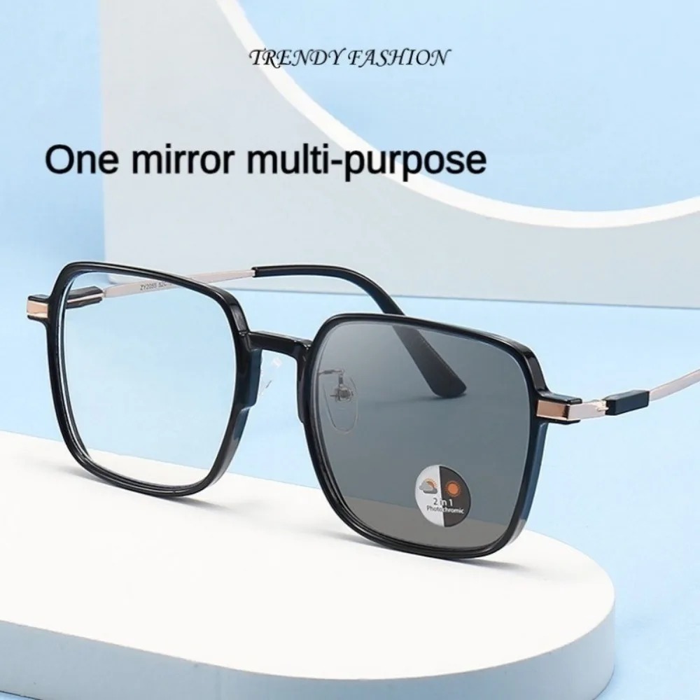 New Photochromic Anti Radiation Glasses Metal Eyeglass For Woman Men