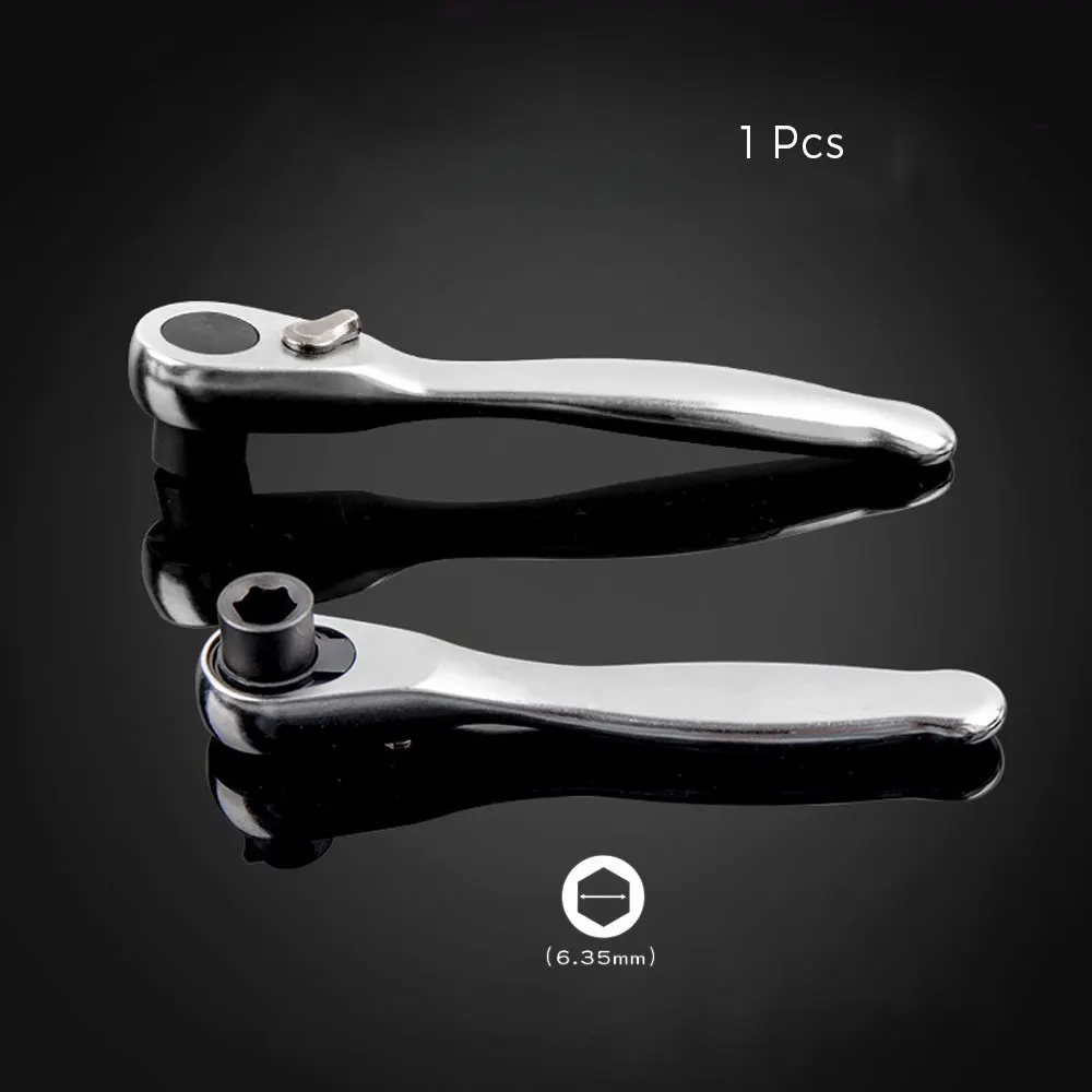 MINI TREBLE 1/4 ประแจวงล้อ Double Ended Quick SOCKET ประแจวงล้อไขควง HEX ประแจแรงบิดชุด Spanner