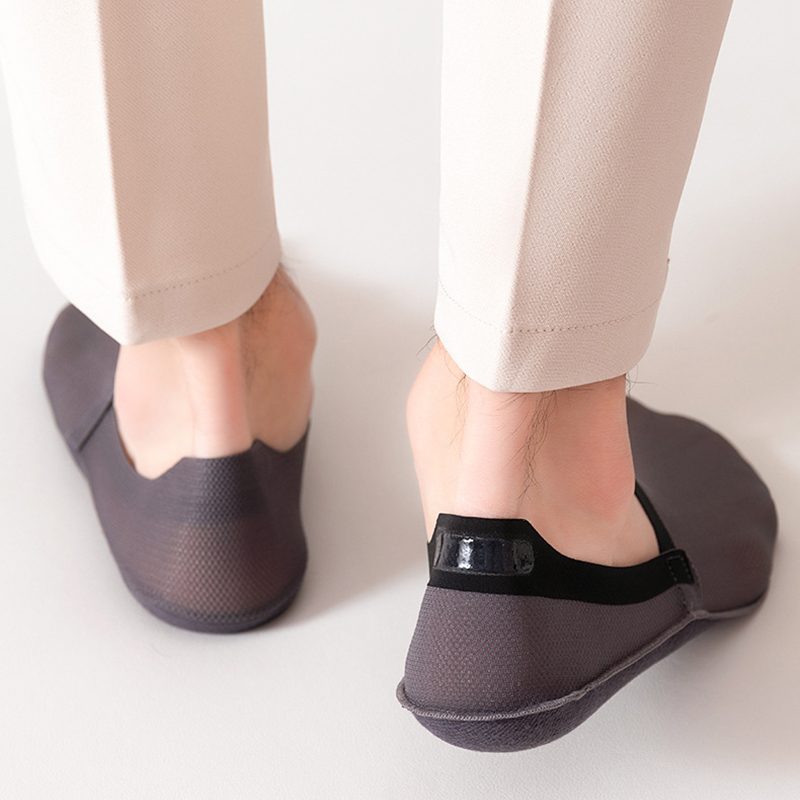 3 par/lote calcetines náuticos para hombre moda verano calcetín Invisible fino transpirable suave Casual Sox alta calidad malla elástica Sokken Meias