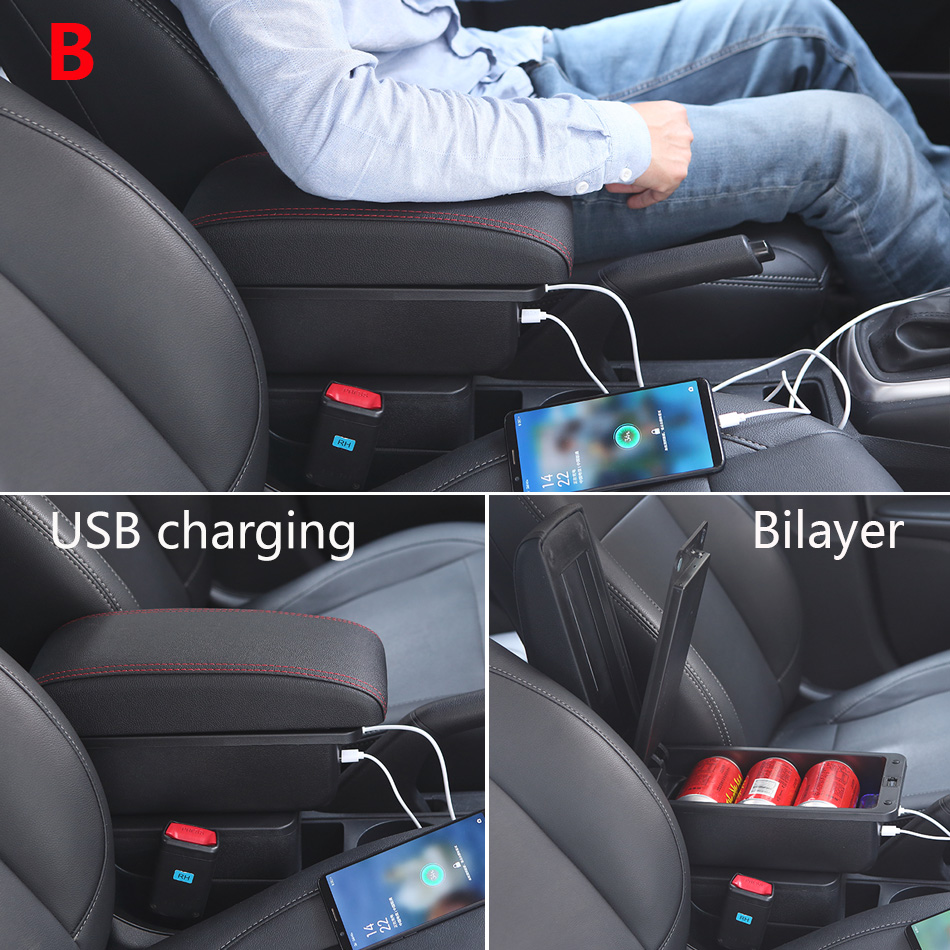 起亜リオアームレストボックス起亜ストニック起亜リオ lx セラート車のアームレストレトロフィット部品収納ボックス車のアクセサリー南米