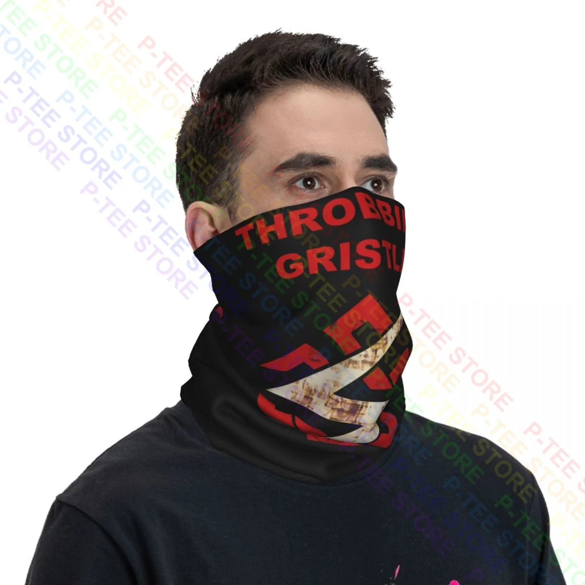 Pobbing Gristle Pobbing Gristle Flash Knot Logo Hals Gamasche Bandana Schal Gesichts maske staub dicht