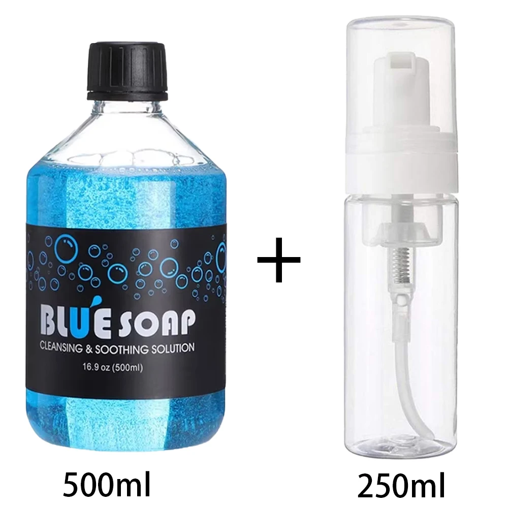 KVM Tattoo Blue Soap Reinigungs- und beruhigende Lösung mit Schaumflasche Tattoo-Reinigungsversorgungsset Tattoo After Care Tools Tattoo
