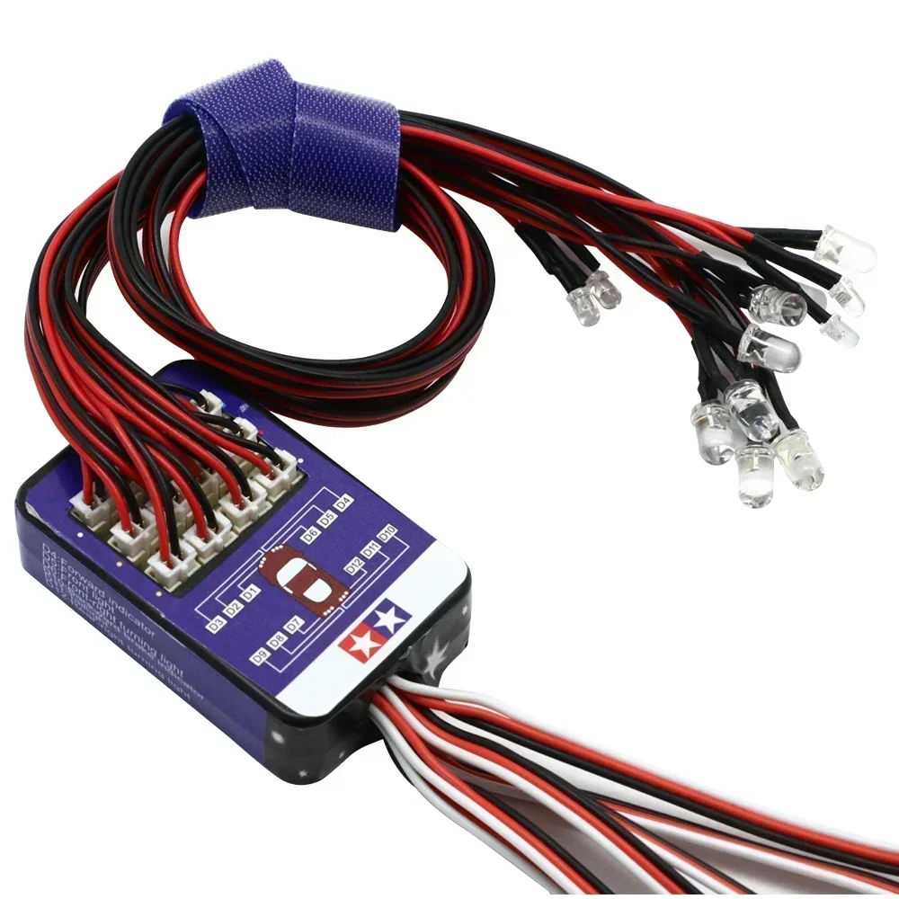 Rc-Auto-Simulationsblitzlicht, 12 LED-Beleuchtungsset, Lenkbremse für Modelle im Maßstab 1:10, Yokomo Tamiya TRX HSP HPI Axial Rc4wd